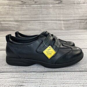 Safety Zone Shoes Women Size 8.5 W Oil Resistant Non-Marking Shoes - NEW BLK .